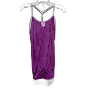 Lululemon Let It Loose Tank Top Cutout Workout Top Built In Bra Purple size 6